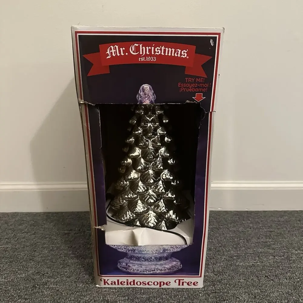 Mr. Christmas 16-inch mercury glass kaleidoscope light-up tree